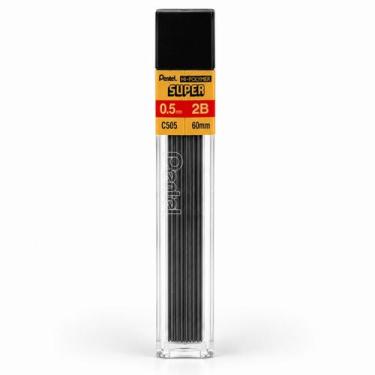 Imagem de Grafite Pentel Hi-Polymer Super 0,5mm H 2H 4H B 2B 3B 12 Unidades Lapi