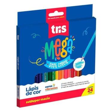 Imagem de Lápis De Cor Mega Soft Color - Cores Clássicas - 24 Cores da Tris Ref 