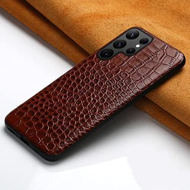 Imagem de Capa de couro para Samsung Galaxy S21 S22 Ultra S21 S20 FE S9 S10 S22 Plus S8 Note 20 10 A51 A52 A52S 5G A71 A32 A12, marrom, para Galaxy S10 (4G)