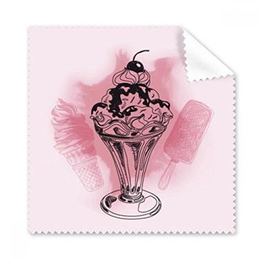 Imagem de Cereja Chocolate Sorvete Picolés Pano de Limpeza para Tela de Telefone, 5 peças