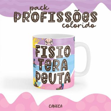 Imagem de Caneca Cerâmica Color Profissão Fisioterapeuta