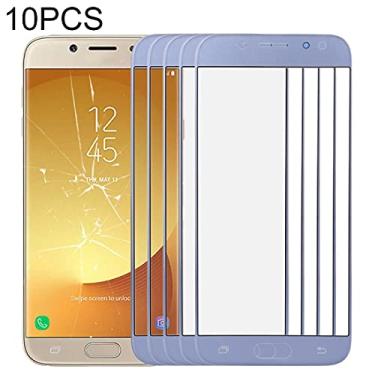 Imagem de HONGYAN Peças de substituição de telefone celular 10 PCS Lente de vidro externo da tela frontal para Samsung Galaxy J7 / J730 Acessórios telefônicos