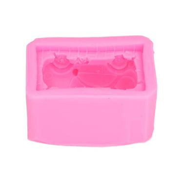 Imagem de Pssopp Moldes 3D para fondant de silicone em forma de carro para decoração de cupcakes de bolo e pasta de goma de argila de polímero barras portáteis