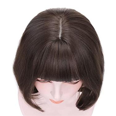 Imagem de Perucas JAMBHALA curtas retas para mulheres peruca sintética de cabelo macio natural para dia/festa/cosplay 11 polegadas