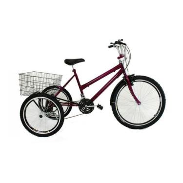 Imagem de Bicicleta Triciclo Luxo Aro 26 Completo Com 21 Marchas - Casa Do Cicli