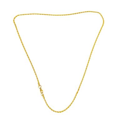 Imagem de Colar Masculino Feminino Cordão Baiano Banhado A Ouro 18k 60 Cm E 2mm