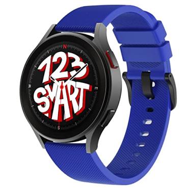 Imagem de Pulseira de Silicone com Fecho Preto Marca 123Smart Compatível com Galaxy Watch 4 / Watch 5 Watch 6 / Watch 7 / Watch5 Pro R900 R910 R920 R905 R915 R925 40mm 44mm 45mm
