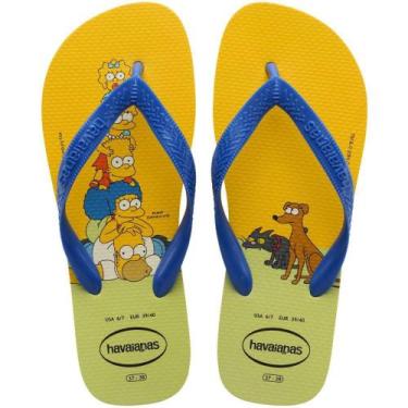 Imagem de Chinelo Havaianas Licenciado Simpsons 41/2 Amarelo Citrico - Taiwan Co