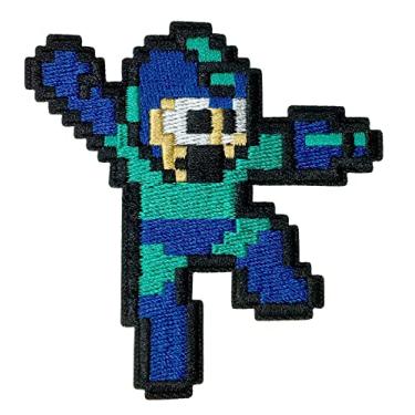 Imagem de Zen Monkey Studios "Pulando Mega Man Iron On Patch