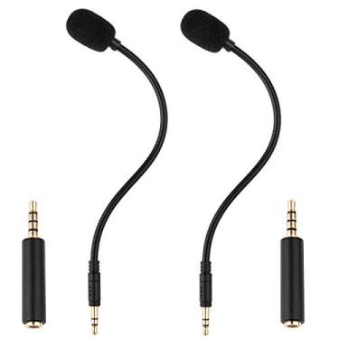 Imagem de Smays Microfone de substituição Gooseneck Plug-in para PC, laptop, câmera, celular, PDP Afterglow AG6, Turtle Beach Gaming Headset e dispositivos de porta de áudio TRS TRRS de 3,5 mm – microfone externo, pacote com 2
