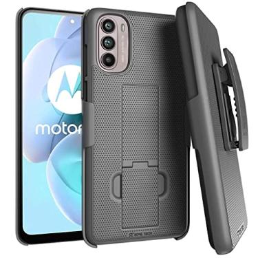 Imagem de Rome Tech Capa de telefone com clipe de cinto para Moto G Stylus 2022 6,8 polegadas - Combo de coldre de concha resistente - Capa robusta com suporte compatível com Motorola G Stylus 2022 - preta