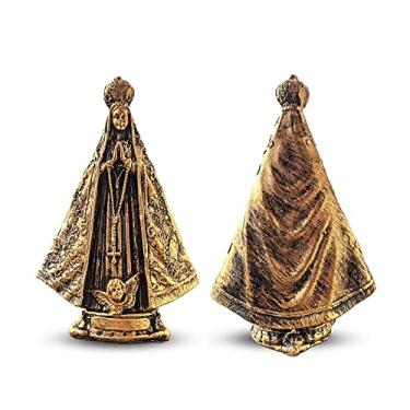 Imagem de Imagem Senhora Aparecida Italiana Para Padrinhos Pequena Delicada Dourada 22cm