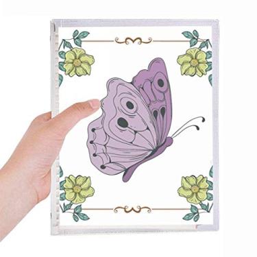 Imagem de Caderno de papelaria recarregável de folha solta com borboleta roxa com citação