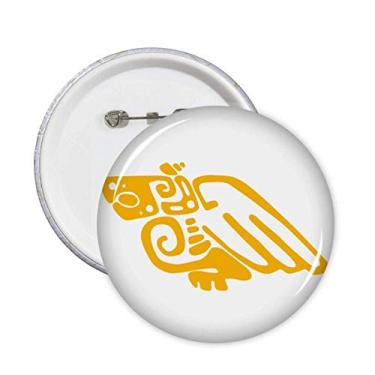 Imagem de Totems México Águia Mexicana Alfinetes de Civilização Antiga Botão Emblema Decoração Acessório 5 peças