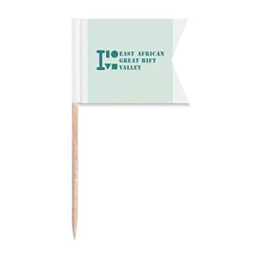 Imagem de Bandeiras de palito de dente Great Rift Valley da África Oriental para marcação de rotulagem para bolo de festa, prato de queijo
