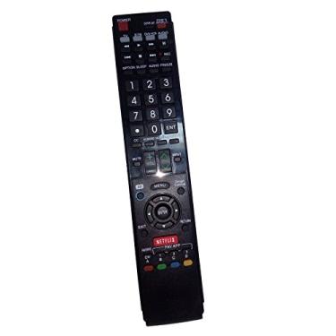 Imagem de Controle remoto substituído compatível com Sharp LC-70C7450U LC-60LE650U-A LC-60L3830U LC-52LE820UN LC40LE835U AQUOS LED LCD HD TV com botão 3D Netflix