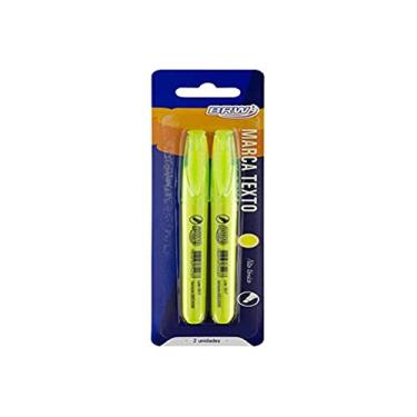 Imagem de Caneta Marca Texto Fluorescente Amarelo Blister com 2 Unidades, BRW