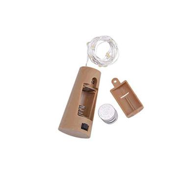 Imagem de Cordão de Luz Led Fio de Fada 2m 20 Leds a Bateria Rolha Luz Branca