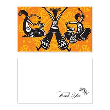 Imagem de Dance Celebrate Mexico Totems Pandeiro cartão de agradecimento aniversário aniversário saudações casamento agradecimento