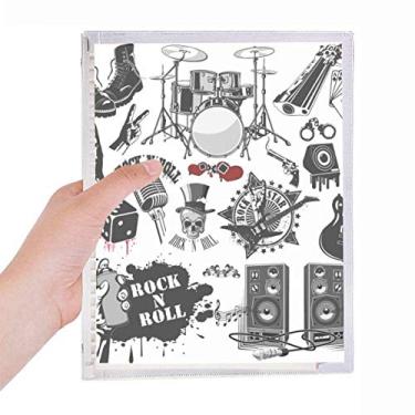Imagem de Caderno de instrumentos musicais com estampa ilustrada, folha solta, diário recarregável, artigos de papelaria