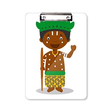 Imagem de Placa de suporte para prancheta preta Wild Congo desenho animado A4