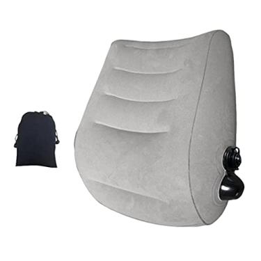 Imagem de DOITOOL Almofada de suporte lombar, cadeira de escritório inflável, almofada para as costas, encosto ortopédico, suporte inferior para assento de carro, cadeira de rodas