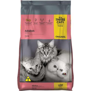 Imagem de Ração Three Cats Premium Especial Gatos Adultos Carne 10,1kg