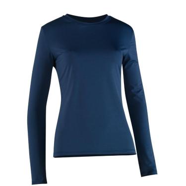 Imagem de Kit 3 Camiseta Proteção Solar Feminina Manga Curta Uv50+ 2 Marinho 1 Branca-Feminino