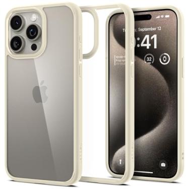 Imagem de Capa Spigen para iPhone 15 Pro, ultra híbrida [antiamarelecimento] projetada para Apple iPhone 15 Pro - bege areia