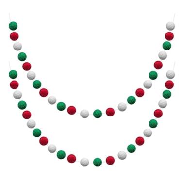 Imagem de Generic Bola de feltro de lã, bola de feltro de árvore de natal, guirlanda, colorida, pom para chá de bebê, sala de estar, decorações de árvore de natal, estilo B