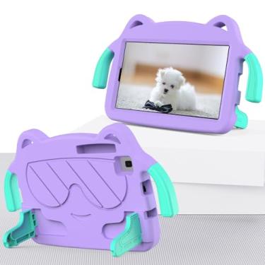 Imagem de Capa para tablet Lightweight EVA Protective Case Compatible with Samsung Galaxy Tab A7 Lite 8.7Inch 2021 (SM-T227, SM-T225, SM-T220) Durable Shockproof Cover for Kids - Cute and Safe Tablet Shell (Si
