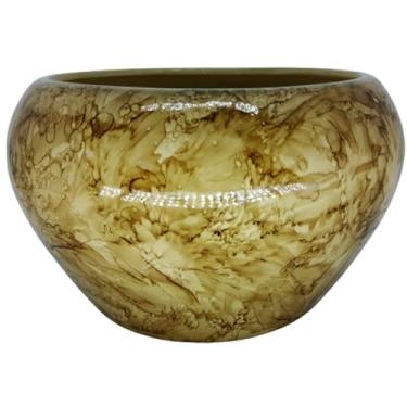 Imagem de Cachepot Vasinhos Para Arranjo Vaso Centro de Mesa Cerâmica Orquídea Suculentas Tam G (Bege)