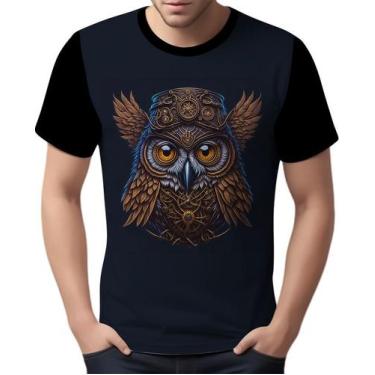 Imagem de Camisa Camiseta Estampada Steampunk Coruja Tecnovapor 4 - Enjoy Shop