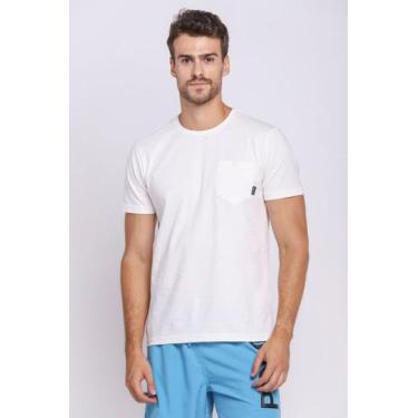 Imagem de Camiseta Masculina Algodão Com Bolso Polo Wear Off White