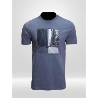 Imagem de Camiseta Calvin Klein Indigo 100% Algodão-Masculino