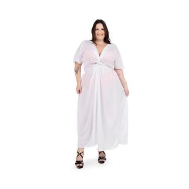 Imagem de Saída de Praia Plus Size Longa Elegante-Feminino