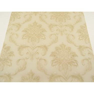 Imagem de Papel de Parede - Creme com Detalhes em Bege - Rolo com 10m x 53cm - LMS-PPD-W2013-4