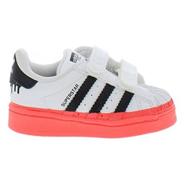 Imagem de adidas Originals Baby Girl's Superstar CF (Toddler) White/Black/Turbo 10 Toddler M