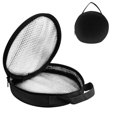 Imagem de HGRTYXS Bolsa isolada para tubo de resfriamento de pescoço, bolsa térmica para anel de gelo no pescoço, bolsas térmicas com isolamento prolongam o tempo para se manter fresco no calor (19,8 x 19,8 x 4