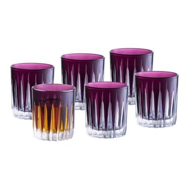 Imagem de Barski Copo de shot colorido - Copos de licor de ametista - Conjunto de 6 copos coloridos elegantes - Use para vodka, tequila, uísque, bourbon, bebidas espirituosas e licores - Cada copo tem 74 g,