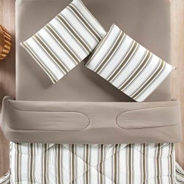 Imagem de Edredom Dupla Face - Malha 100% Algodão de Alta Costura - Premium - Fio 30/1 135 g/m² (Cáqui, Super king (2,80m x 2,40m))