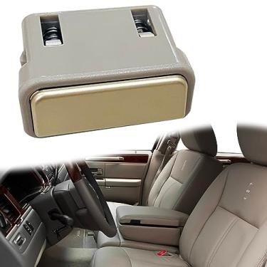 Imagem de Covnikyer Trava de console de tampa de apoio de braço para porta frontal compatível com Lincoln Town 2003-2011 Lincoln Town Car Release Center Door Panel Storage Box Button Latch