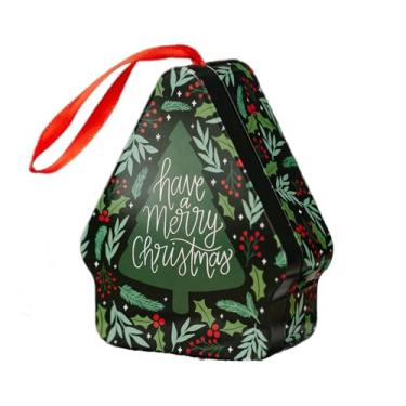 Imagem de menolana Caixa de doces de Natal Caixa de presente de Natal Enfeite decorativo Embalagem de presente Chocolate Snacks Armazenamento Lata de biscoito Saco de, Árvore Verde Escura