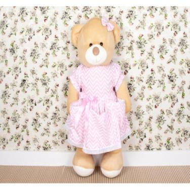 Imagem de PELUCIA URSO PORTA FRALDAS 65 CM VESTIDO FLORAL - ENFEITE QUARTO DE BEBE (CHEVRON ROSA)
