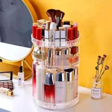 Imagem de Organizador de Maquiagem Acrílico Giratório Suporte Cosméticos - COMER