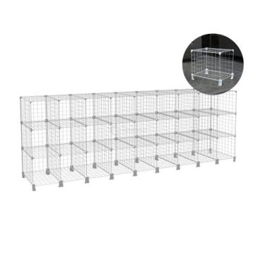 Imagem de Estante Balcão Expositor Aramado 27 Nichos Horizontal 40cm Profundidad