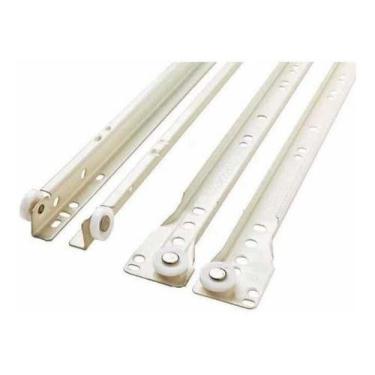 Imagem de 12 Corrediça P/ Gaveta Albras 30cm 6 Pares Branco Trilho