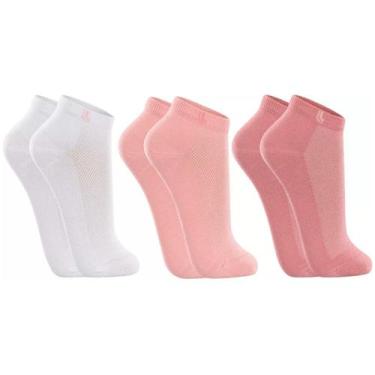 Imagem de Meia Lupo AF Sport Kit com 3 Pares Cano Curto Soquete Unissex Feminina