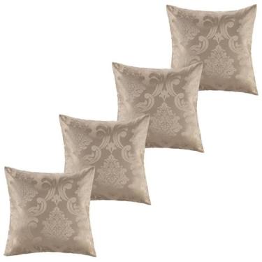 Imagem de Kit 4 Capas De Almofada Em Jacquard 45x45 Com Zíper - Viver Bem Enxova