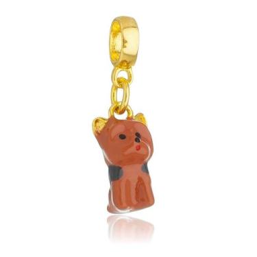 Imagem de Berloque Cachorro Yorkshire Terrier Banhado a Ouro 18k - Work Semijoia